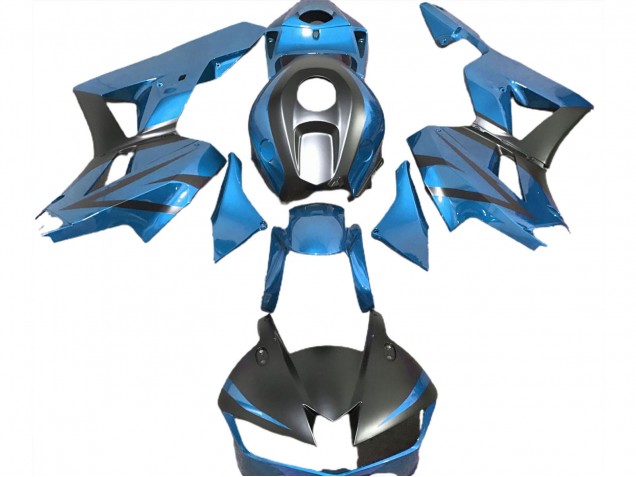Rabatt Honda CBR600RR Motorrad Verkleidung 2013-2023 - Hellblau Matt Schwarz