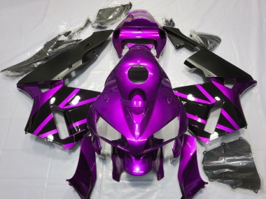 Rabatt Honda CBR600RR Motorrad Verkleidung 2005-2006 - Lila Glanzendes Schwarz Design