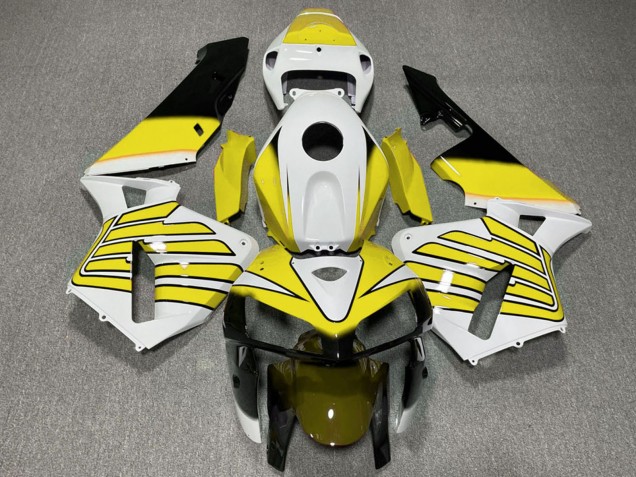 Rabatt Honda CBR600RR Motorrad Verkleidung 2005-2006 - Gelb und Weiss Flugel