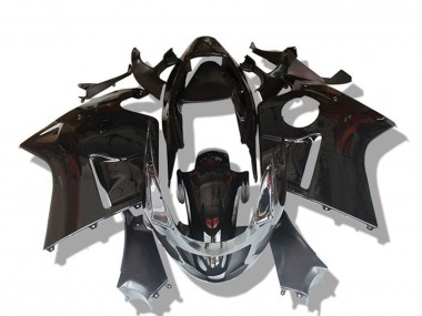 Rabatt Honda CBR1100XX Blackbird Motorrad Verkleidung 1996-2007 - Glanzendes Schwarz Grau