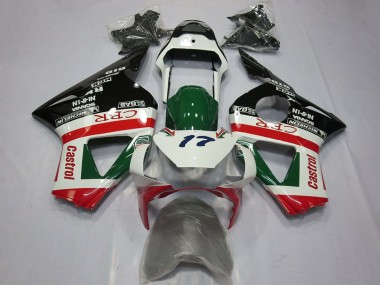 Rabatt Honda CBR954RR Motorrad Verkleidung 2002-2003 - Weiss Rot Grun Glanzendes Schwarz CRR Castrol