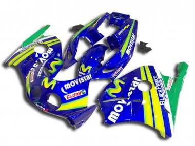 Rabatt Honda CBR250RR Motorrad Verkleidung 1990-1998 - Blau Gelb Grun MoviStar Rot Castrol