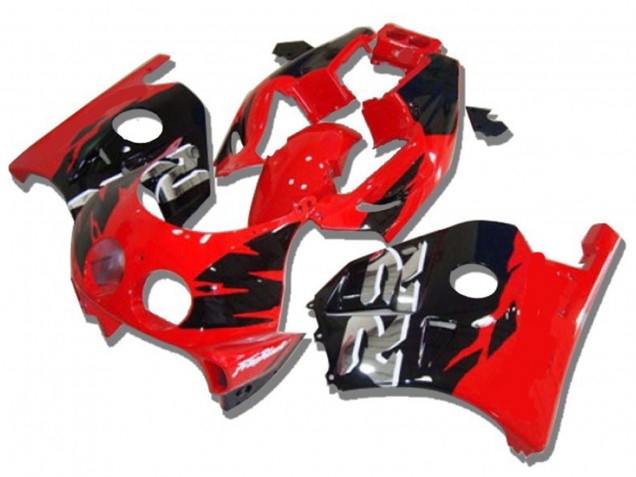 Rabatt Honda CBR250RR Motorrad Verkleidung 1990-1998 - Rot Glanzendes Schwarz Silber RR
