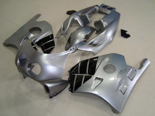 Rabatt Honda CBR250RR Motorrad Verkleidung 1990-1998 - Silber Glanzendes Schwarz