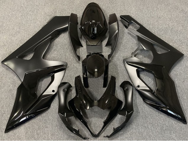 Rabatt Suzuki GSXR 1000 Motorrad Verkleidung 2005-2006 - Glanzendes Schwarz Matt Schwarz