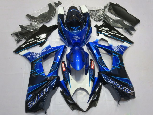 Rabatt Suzuki GSXR 1000 Motorrad Verkleidung 2007-2008 - Blau Schwarz Corona