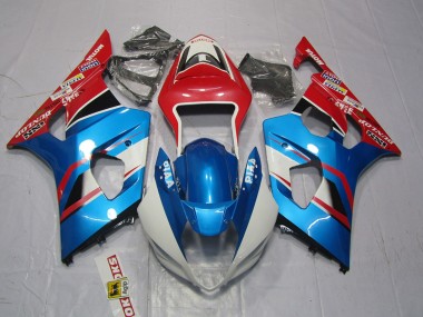 Rabatt Suzuki GSXR 1000 Motorrad Verkleidung 2003-2004 - Rot Blau Weiss