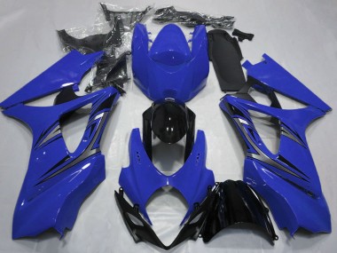 Rabatt Suzuki GSXR 1000 Motorrad Verkleidung 2007-2008 - Blau Glanzendes Schwarz OEM Stil