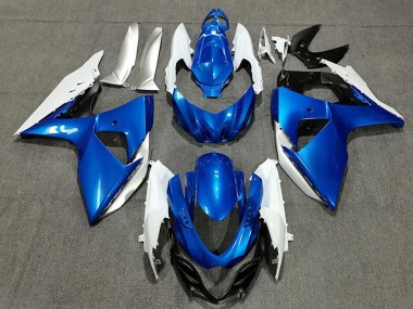 Rabatt Suzuki GSXR 1000 Motorrad Verkleidung 2009-2016 - Blau Weiss Silber Schwarz