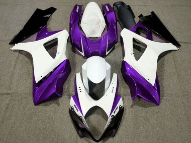 Rabatt Suzuki GSXR 1000 Motorrad Verkleidung 2007-2008 - Weiss Lila Schwarz