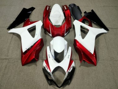 Rabatt Suzuki GSXR 1000 Motorrad Verkleidung 2007-2008 - Weiss Rot Schwarz