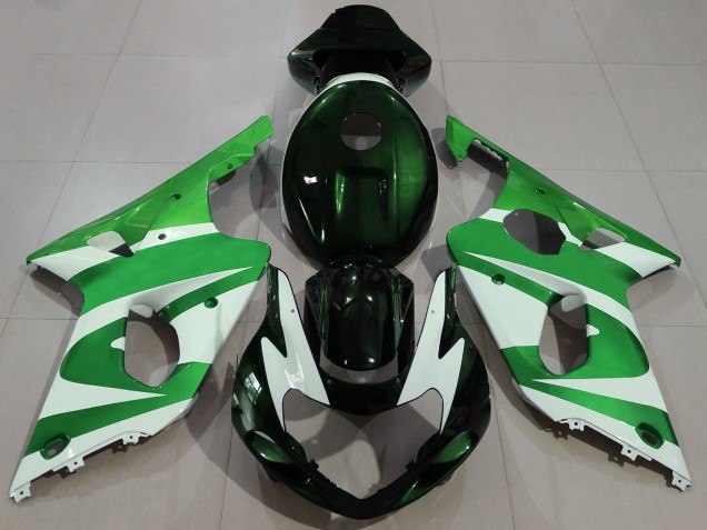 Rabatt Suzuki GSXR 1000 Motorrad Verkleidung 2000-2002 - Grun Weiss Schwarz