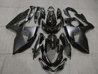 Rabatt Suzuki GSXR 1000 Motorrad Verkleidung 2009-2016 - Glanzendes Schwarz Matt Schwarz
