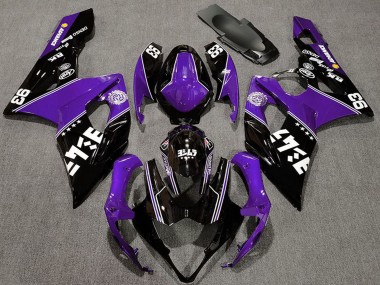 Rabatt Suzuki GSXR 1000 Motorrad Verkleidung 2005-2006 - Lila Glanzendes Schwarz Weiss