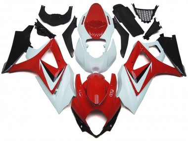 Rabatt Suzuki GSXR 1000 Motorrad Verkleidung 2007-2008 - Weiss Rot Schwarz OEM Stil