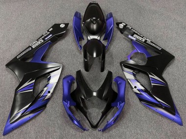 Rabatt Suzuki GSXR 1000 Motorrad Verkleidung 2005-2006 - Matt Schwarz Blau