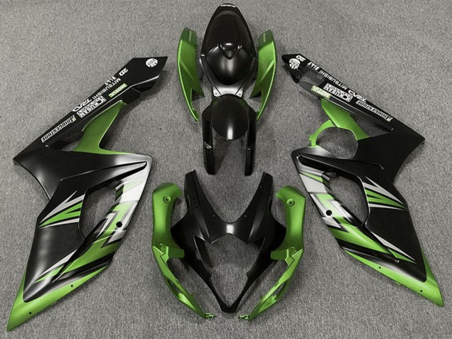 Rabatt Suzuki GSXR 1000 Motorrad Verkleidung 2005-2006 - Matt Schwarz Grun