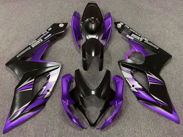 Rabatt Suzuki GSXR 1000 Motorrad Verkleidung 2005-2006 - Matt Schwarz Lila