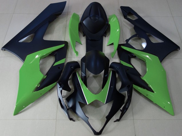 Rabatt Suzuki GSXR 1000 Motorrad Verkleidung 2005-2006 - Matt Schwarz Grun