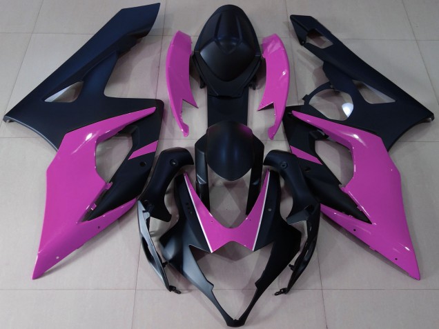 Rabatt Suzuki GSXR 1000 Motorrad Verkleidung 2005-2006 - Matt Schwarz Rosa