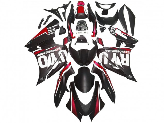 Rabatt Suzuki GSXR 1000 Abs Motorrad Verkleidungen 2017-2024 - Matt Schwarz Rot
