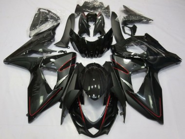 Rabatt Suzuki GSXR 1000 Motorrad Verkleidung 2009-2016 - Glanzendes Schwarz Rot