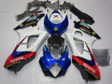 Rabatt Suzuki GSXR 1000 Motorrad Verkleidung 2007-2008 - Weiss Blau Rot Schwarz RockStar