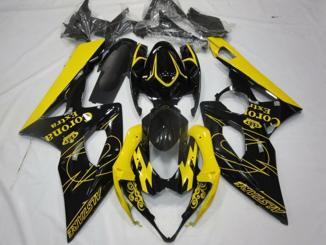 Rabatt Suzuki GSXR 1000 Motorrad Verkleidung 2005-2006 - Gelb Schwarz Corona Alstare