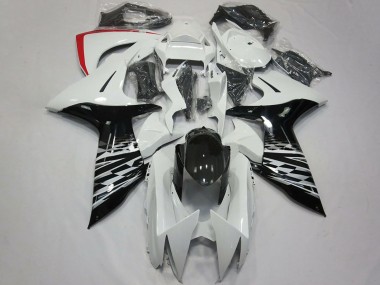 Rabatt Suzuki GSXR 600 / GSXR 750 Motorrad Verkleidung 2011-2024 - Weiss Glanzendes Schwarz Rot
