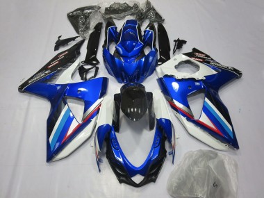 Rabatt Suzuki GSXR 600 / GSXR 750 Motorrad Verkleidung 2008-2010 - Blau Weiss Glanzendes Schwarz Rot