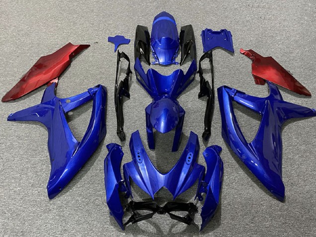 Rabatt Suzuki GSXR 600 / GSXR 750 Motorrad Verkleidung 2008-2010 - Blau Rot