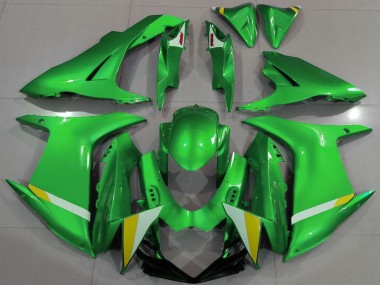 Rabatt Suzuki GSXR 600 / GSXR 750 Motorrad Verkleidung 2011-2024 - Grun Weiss Gelb