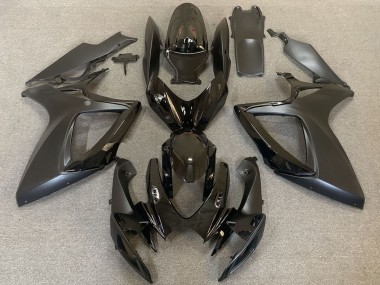 Rabatt Suzuki GSXR 600 / GSXR 750 Motorrad Verkleidung 2006-2007 - Glanzendes Schwarz Matt Schwarz