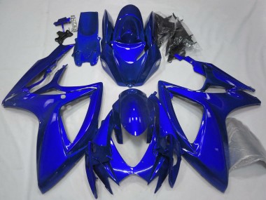 Rabatt Suzuki GSXR 600 / GSXR 750 Motorrad Verkleidung 2006-2007 - Glanzendes Blau Schlichtes