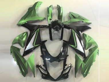 Rabatt Suzuki GSXR 600 / GSXR 750 Motorrad Verkleidung 2011-2024 - Grun Glanzendes Schwarz