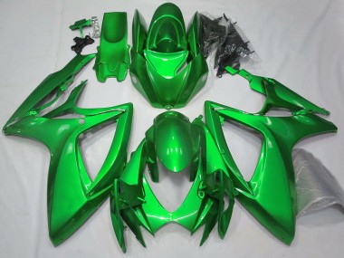 Rabatt Suzuki GSXR 600 / GSXR 750 Motorrad Verkleidung 2006-2007 - Glanzendes Grun Schlichtes