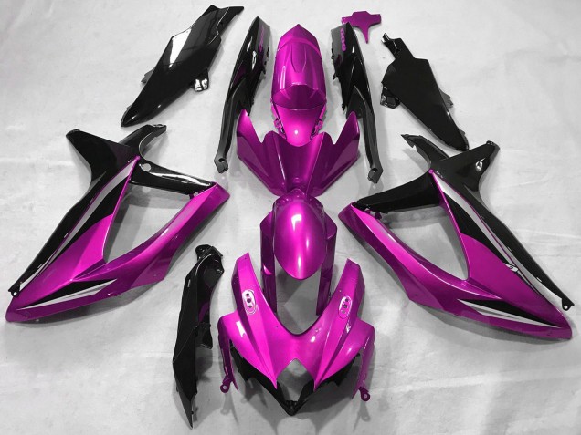 Rabatt Suzuki GSXR 600 / GSXR 750 Motorrad Verkleidung 2008-2010 - Rosa Glanzendes Schwarz