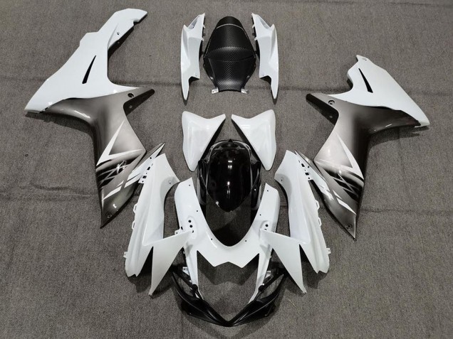 Rabatt Suzuki GSXR 600 / GSXR 750 Motorrad Verkleidung 2011-2024 - Weiss Grau Schwarz