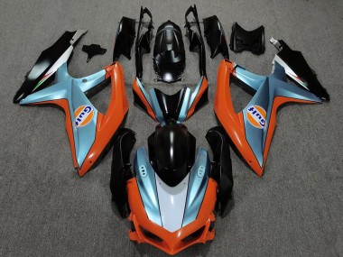 Rabatt Suzuki GSXR 600 / GSXR 750 Motorrad Verkleidung 2008-2010 - Orange Blau Schwarz Gulf