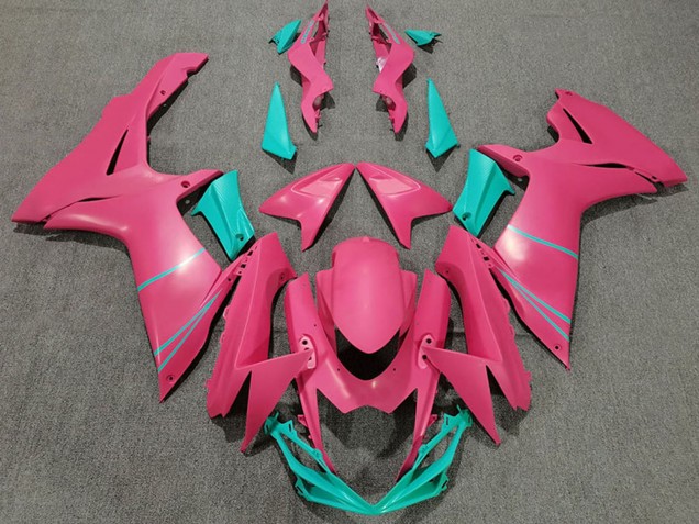Rabatt Suzuki GSXR 600 / GSXR 750 Motorrad Verkleidung 2011-2024 - Rosa Blau Grun