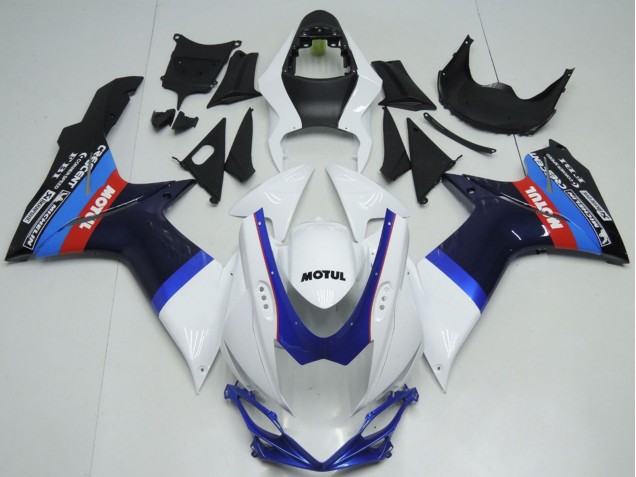 Rabatt Suzuki GSXR 600 / GSXR 750 Motorrad Verkleidung 2011-2024 - Weiss Blau Schwarz Rot Motul