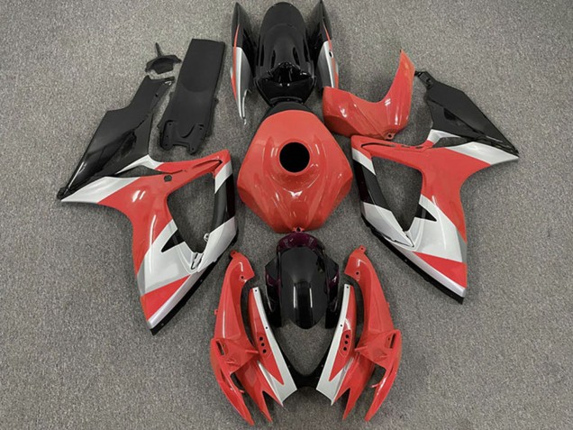 Rabatt Suzuki GSXR 600 / GSXR 750 Motorrad Verkleidung 2006-2007 - Rot Silber Schwarz