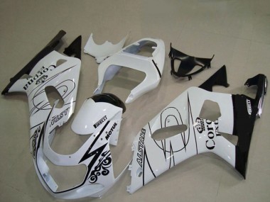 Rabatt Suzuki GSXR 600 / GSXR 750 Motorrad Verkleidung 2001-2003 - Weiss Schwarz Corona Alstare