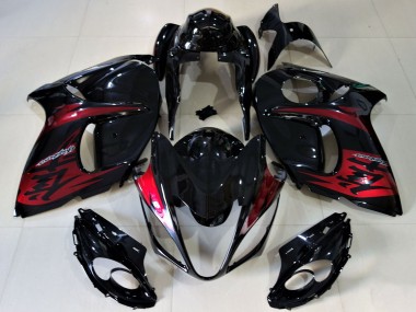 Rabatt Suzuki GSXR 1300 Motorrad Verkleidung 2008-2020 - Glanzendes Schwarz Candy Rot