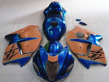 Rabatt Suzuki GSXR 1300 Motorrad Verkleidung 1996-2007 - Glanzendes Blau und Wustenbraun