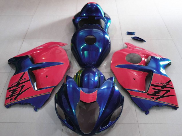 Rabatt Suzuki GSXR 1300 Motorrad Verkleidung 1996-2007 - Glanzendes Blau und Rot