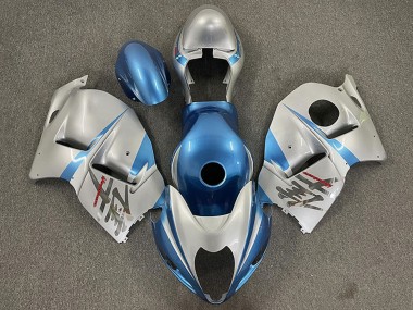 Rabatt Suzuki GSXR 1300 Motorrad Verkleidung 1996-2007 - Glanzendes Hellblau und Silber