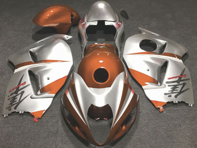 Rabatt Suzuki GSXR 1300 Motorrad Verkleidung 1996-2007 - Glanzendes Orange und Silber