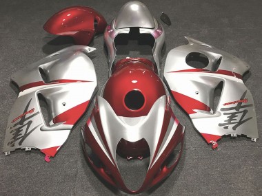 Rabatt Suzuki GSXR 1300 Motorrad Verkleidung 1996-2007 - Glanzendes Rot und Silber