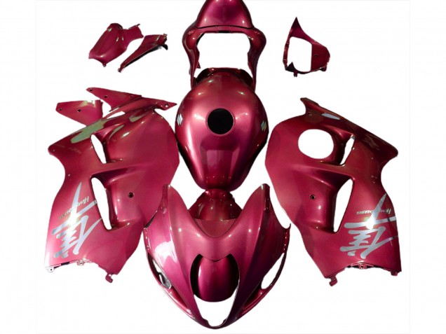 Rabatt Suzuki GSXR 1300 Motorrad Verkleidung 1996-2007 - Glanzendes Rot Silber Logo